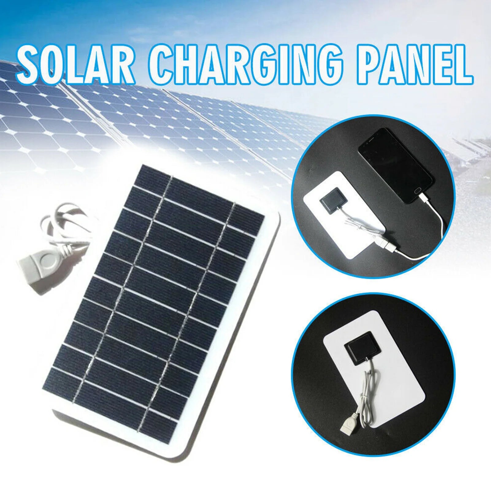 2W 5V Solar Panel Outdoor Usb Portable Mini Solar Charger 