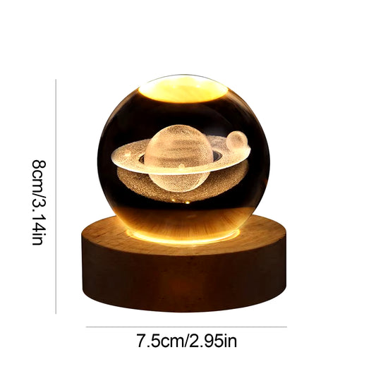 Crystal Ball Night Light 3D Table Lamp LED Crystal Ball 