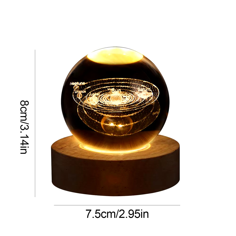 Crystal Ball Night Light 3D Table Lamp LED Crystal Ball 