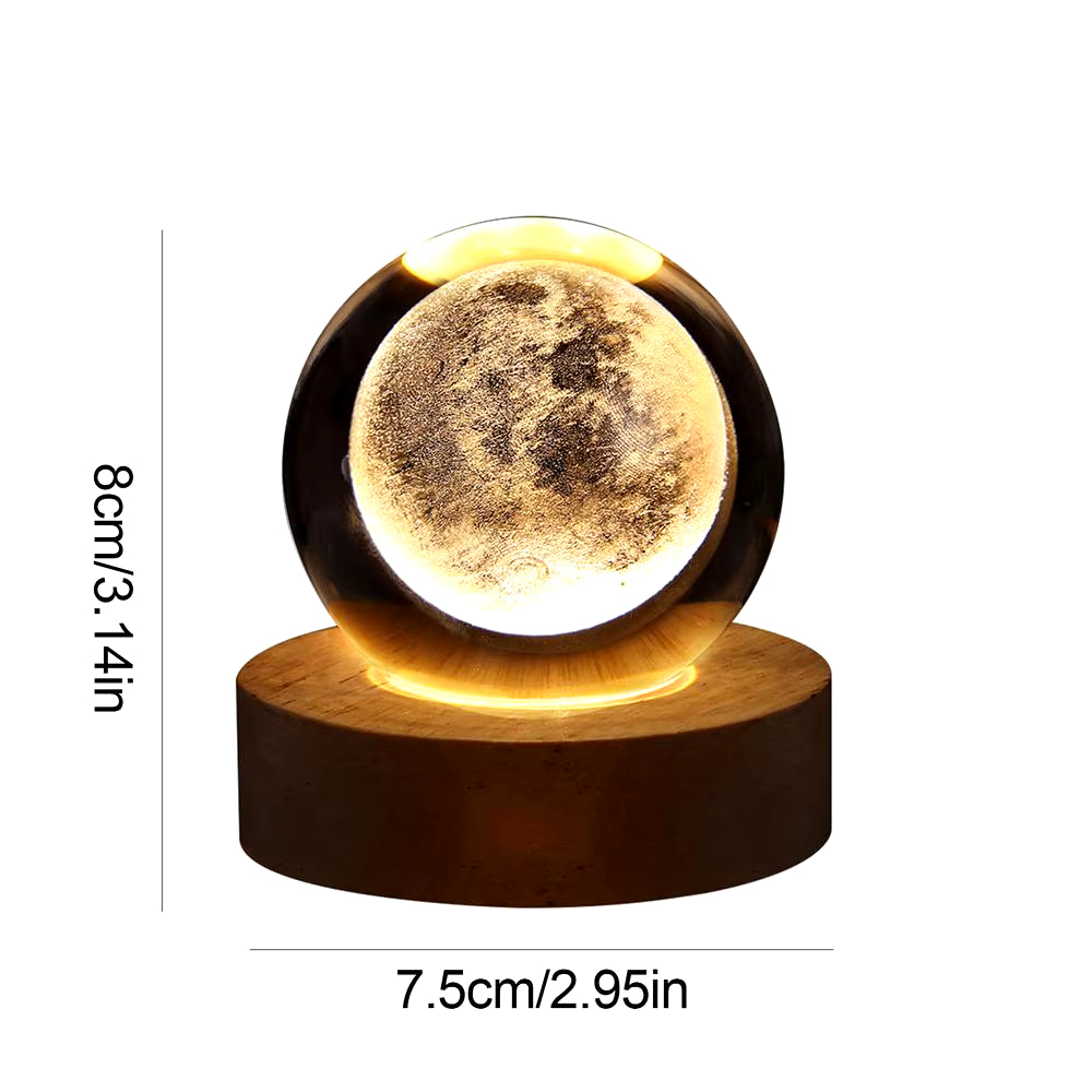 Crystal Ball Night Light 3D Table Lamp LED Crystal Ball 