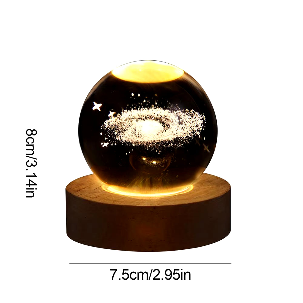 Crystal Ball Night Light 3D Table Lamp LED Crystal Ball 